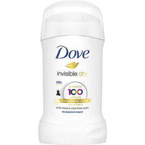 DOVE - Invisible Dry Anti-Perspirant Deodorant Stick 40ml  - CHOOSE A PACK SIZE DISCOUNT