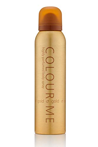 COLOUR ME Gold Homme 150ml Body Spray Perfume for Men. Luxury Fragrance - Mens Aftershave, Long Lasting Fragrance for Men by Milton-Lloyd