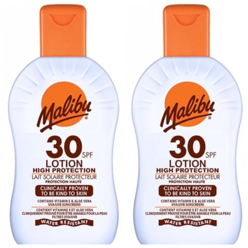 2 pack Set Of SPF 30 Malibu Sun Cream Lotion 200 ML Bottles