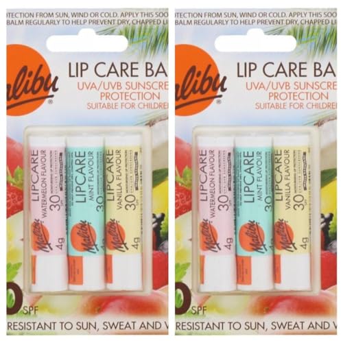 2 Pack Set Of Malibu Lip Care Balm SPF30